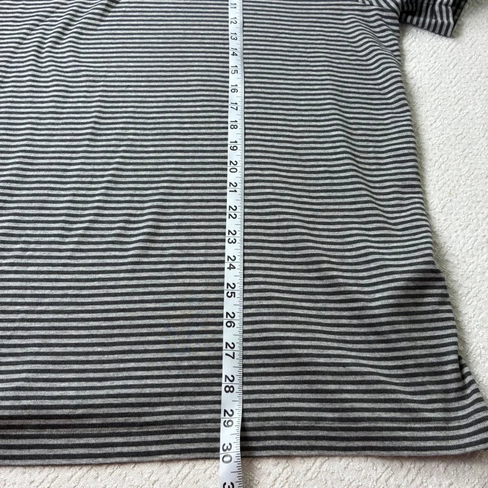 Polo Ralph Lauren Mens XL Grey Black Striped Short Sleeve Polo Shirt Classic Fit